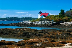 Hendricks Head Lighthouse at Low Tide in Maine